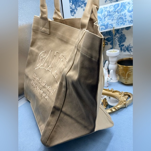 🆕 GANNI 🧿 NWOT Oversized XXL Canvas Tote Bag - Picture 6 of 12